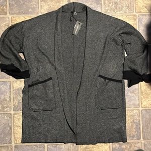 NWT, Amanda Green Black & Grey Cardigan, size XL